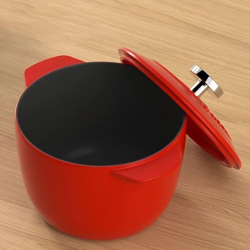 Enamel Cast Iron Dutch Oven Set 1-Piece Stovetop Pressure Cooker Non-Stick