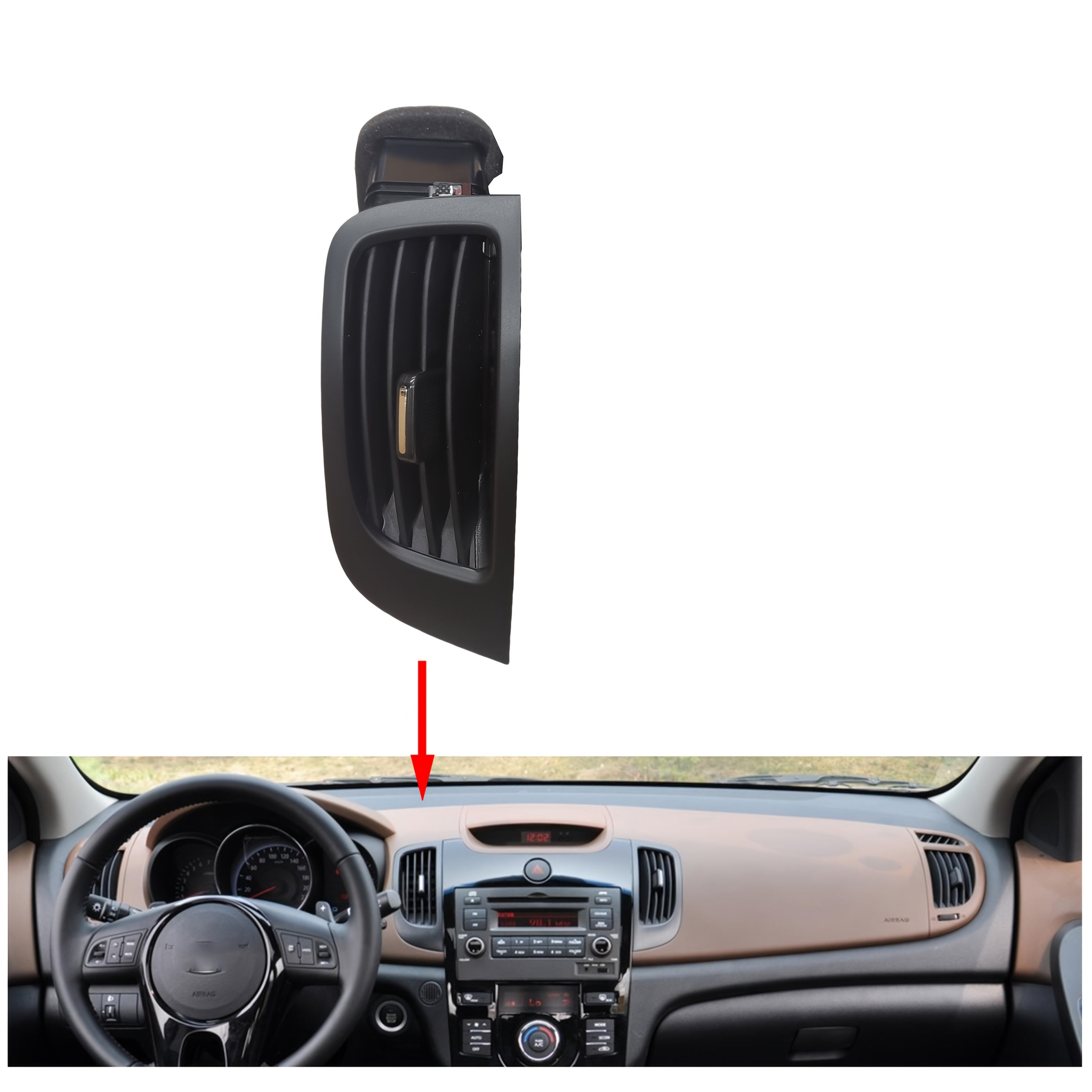 Черная крышка вентиляционного отверстия автомобиля для замены на моделях 2008-2013, легкая установка