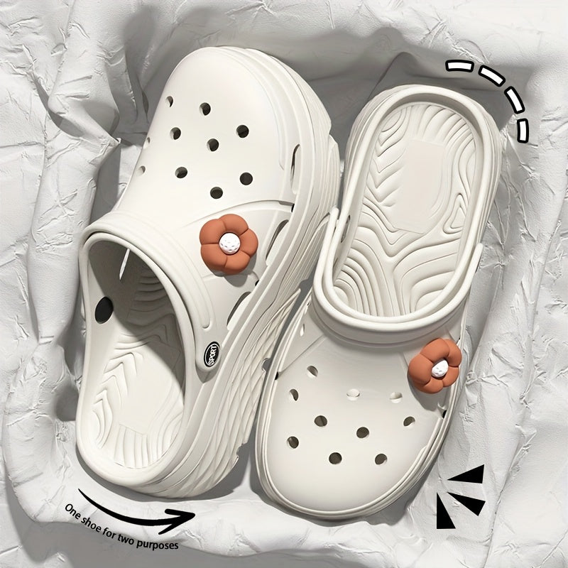 Women's Slip-On Platform Sandals All-Season Non-Slip Lightweight Casual Shoes