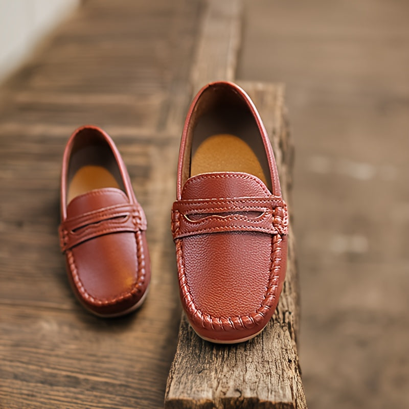 Yigitlar uchun Vintage Slip-On Loafers engil, sirpanmaydigan poyabzal, barcha mavsumlar uchun
