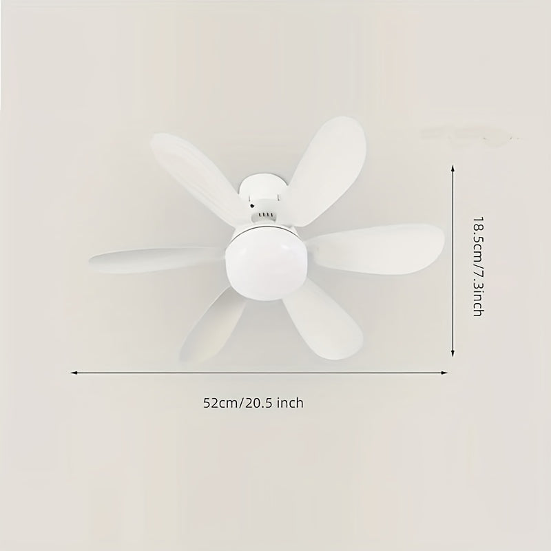 E27 Smart Ceiling Fan with Light 3-Color Adjustable Remote Control Quiet Operation for Living Room Bedroom Kitchen