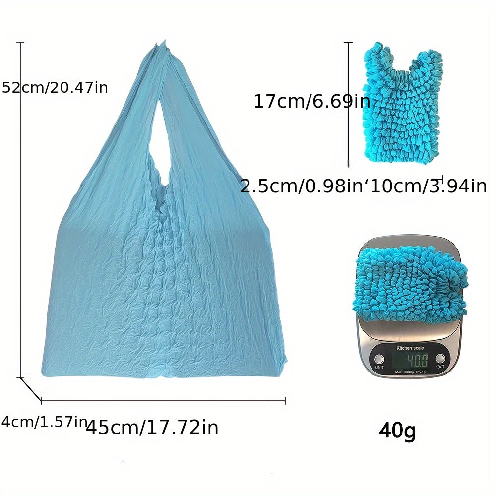 Qayta ishlatiladigan Sehrli Cho'ziladigan Sumka 1 dona - Katta Hajm, Ko'p Maqsadli, Egiluvchan va Portativ Oziq-ovqat Sumkasi - Har kuni foydalanish va sovg'a berish uchun ideal