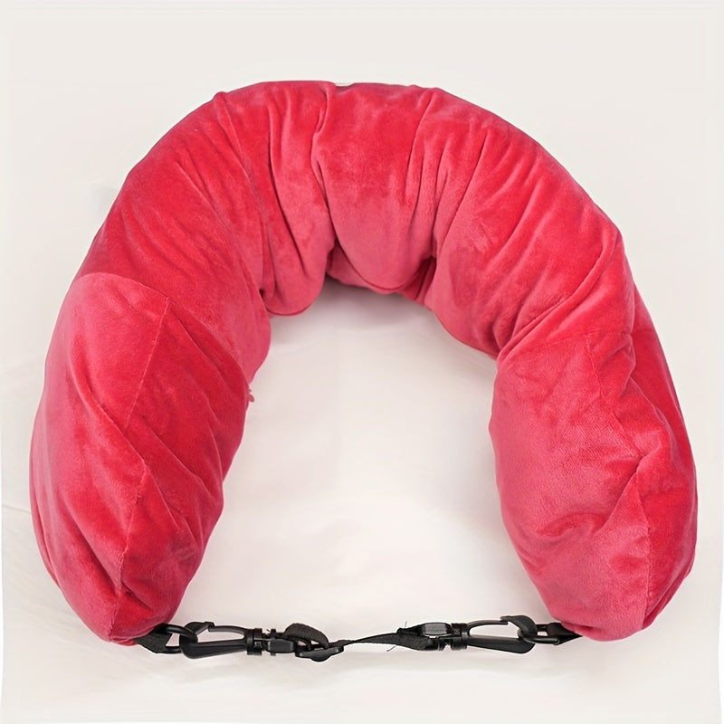 Adjustable Travel Neck Pillow with Zipper for Comfort and Support