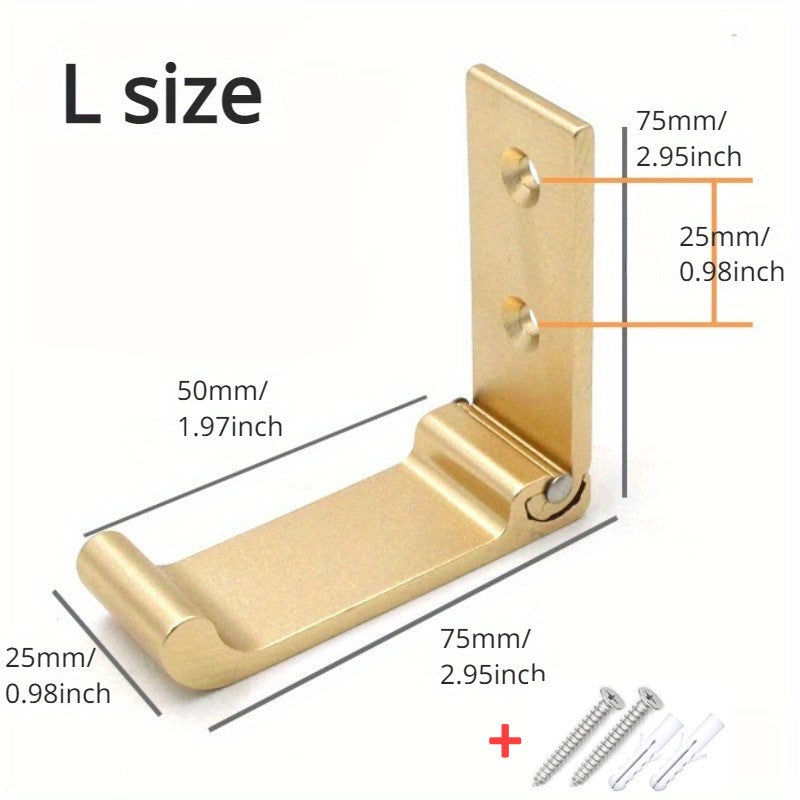 Foldable Wall Hooks Black Gold Silver for Bathroom Bedroom Coat Rack Robe Hanger