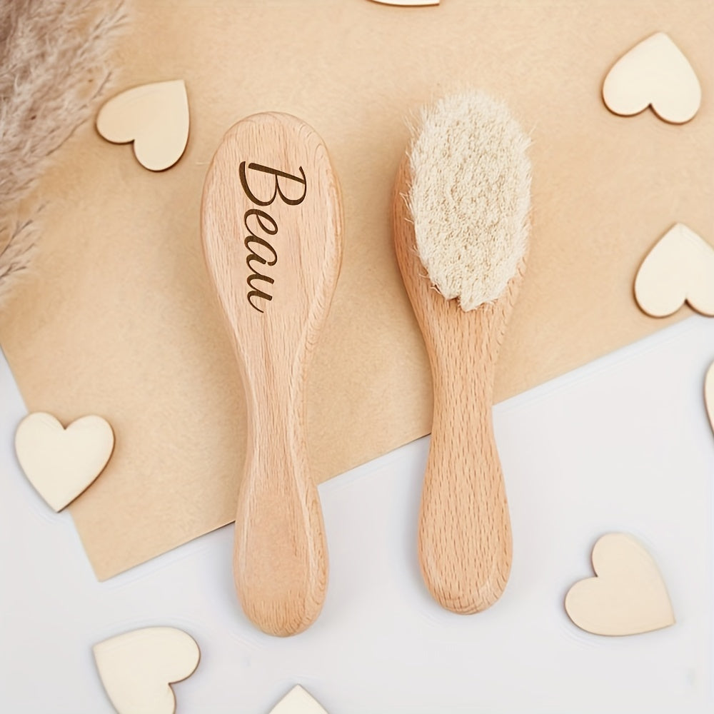 Personalized Wooden Hair Brush with Engraving for Gifts and Keepsakes