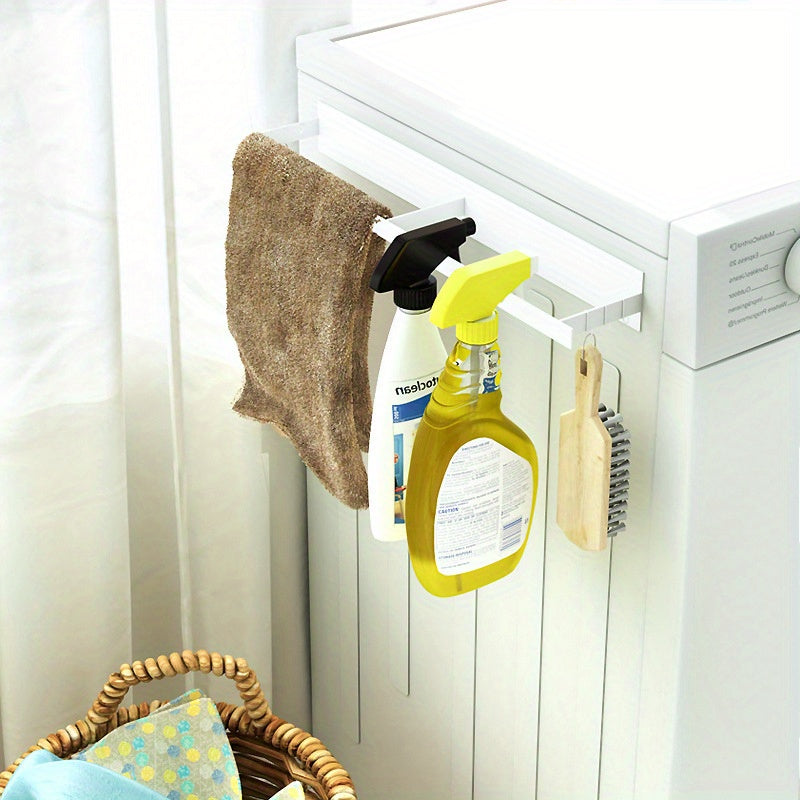 Portable Magnetic Wall Hooks for Clothes Organization in Bathroom or Laundry