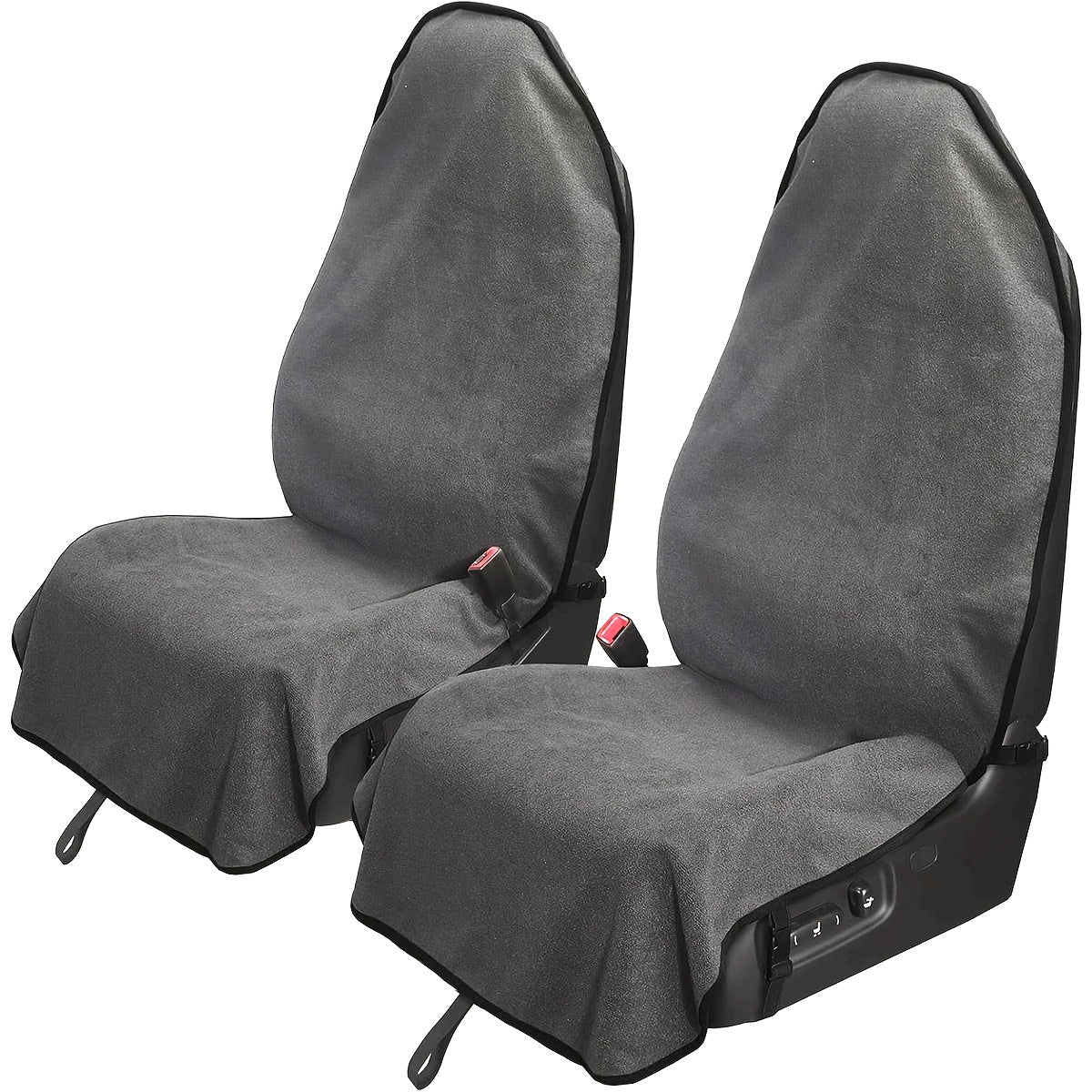 Universal Car Seat Cover Protector Towel Style Front Seat Grey for SUV Truck