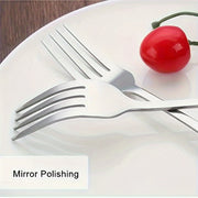 12-Piece Stainless Steel Fork Set for Home and Restaurant Dining Durable Cutlery