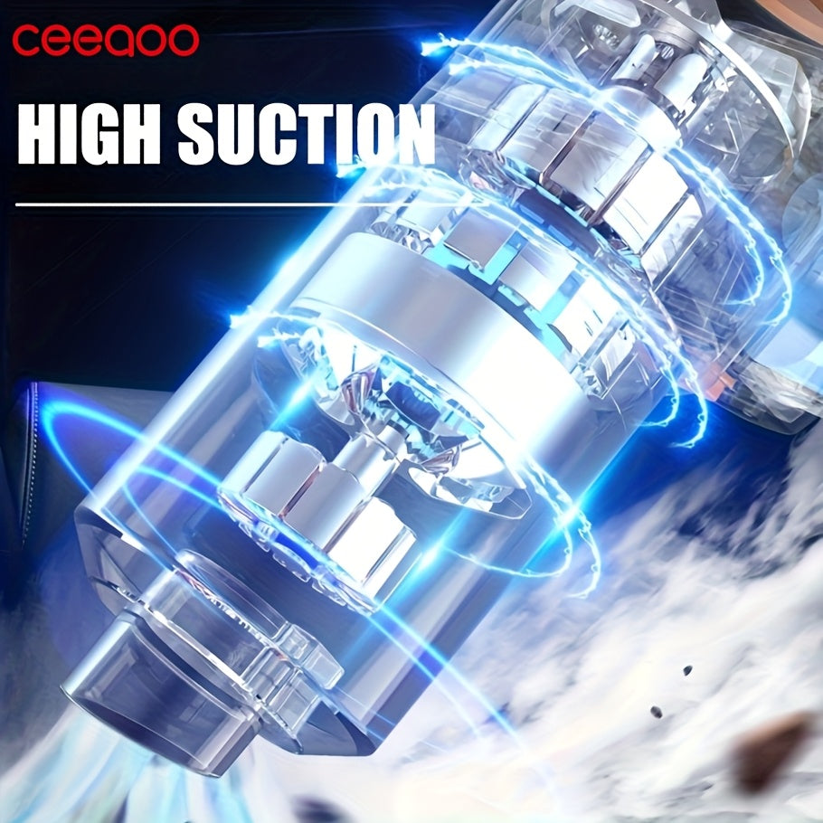 Aspiradora de mano recargable multiusos con fuerte succión y accesorios