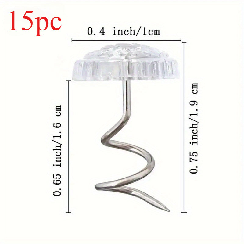 Европейское модное домашнее искусство: прозрачный спиральный замок с элегантным дизайном, инновационная защелка для покрытия дивана-кровати, антискользящая технология с уличным трендовым завитком. Доступно в 15 или 25 штук.