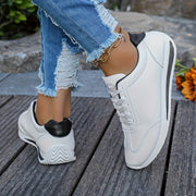 Women's White Low-Top Sneakers Lightweight Breathable Casual Shoes