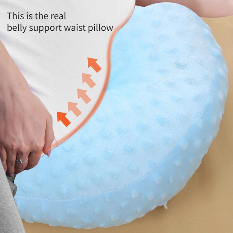 MiiYoung tomonidan Maternity Pillow - Yumshoq Beanie Velvet, Yon va Qorin bilan Uslubda Yotish uchun Belni Qo'llab-quvvatlash uchun U-Shaklida, Polyesterdan tayyorlangan