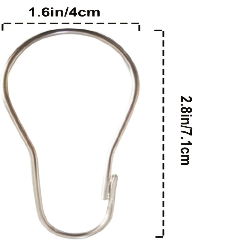 Juego de ganchos para cortina de ducha en 12, 24 o 48 piezas con cuerpo ligero de hierro