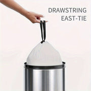 Набор из 75 сверхтолстых одноразовых пластиковых мусорных пакетов с завязками, идеально подходящих для спальни, гостиной, ванной и офисного использования.