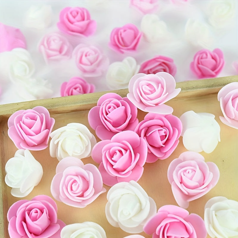 Artificial Foam Rose Flowers for Weddings Home Decor Scrapbooking Valentine's Day Gifts 50 Pack
