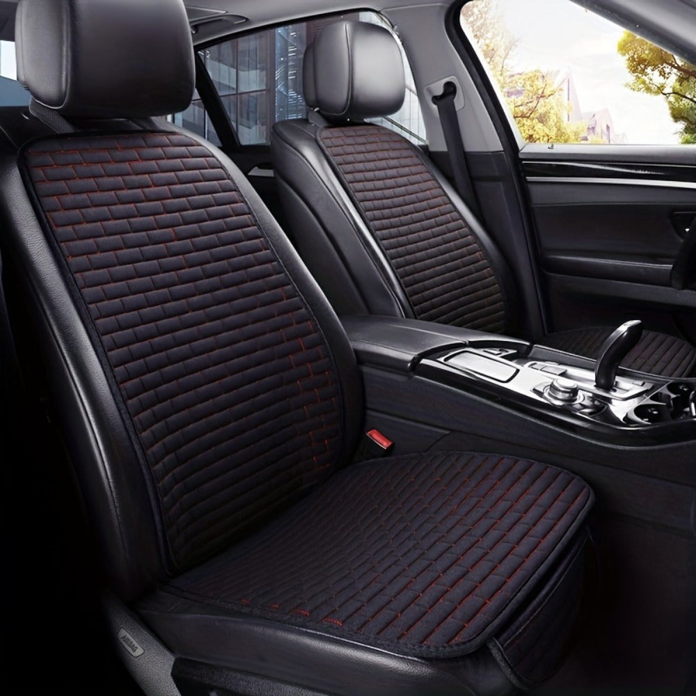 Luxury Linen Car Seat Covers Set of 2 Waterproof Non-Slip Stain-Resistant