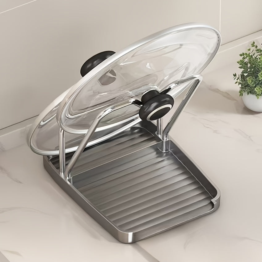 Double Layer Pot and Utensil Holder with Drainage, Durable ABS Kitchen Organizer