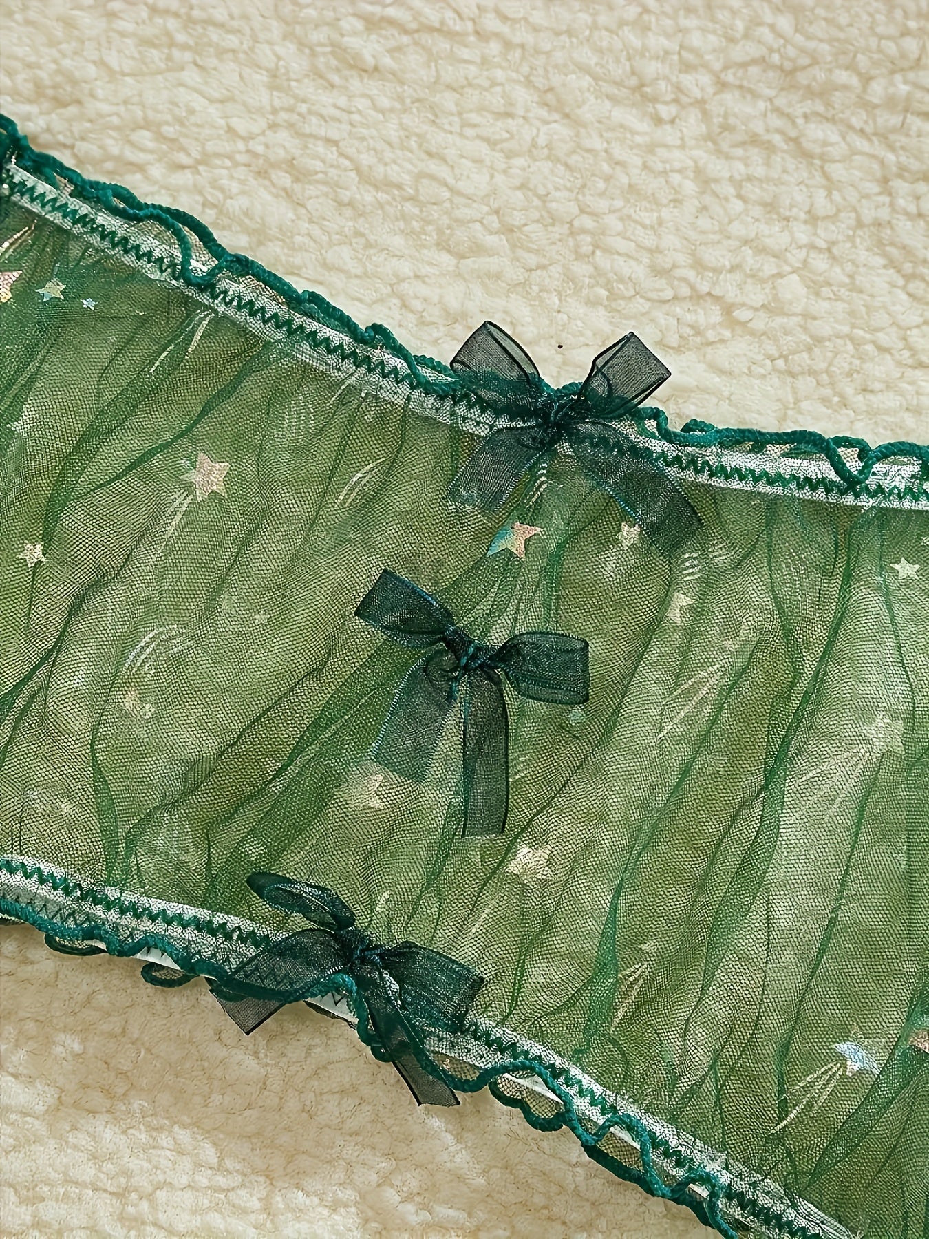 Комплект домашней одежды из трёх предметов с принтом в виде сетки-звезды для женщин