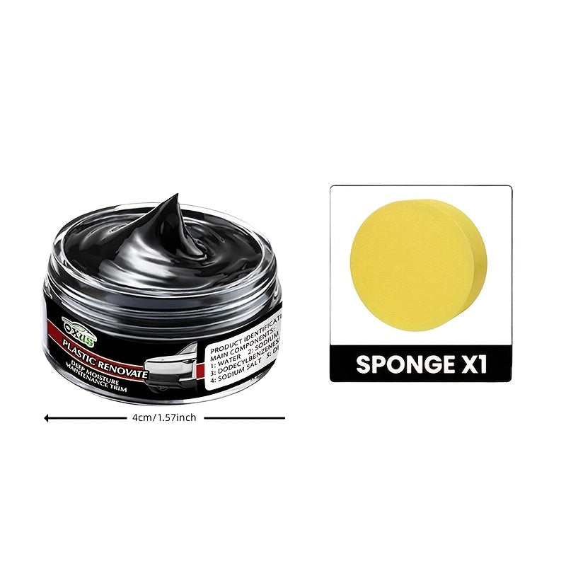 Cera de brillo y protección para neumáticos universal - Recubrimiento de brillo negro para coches