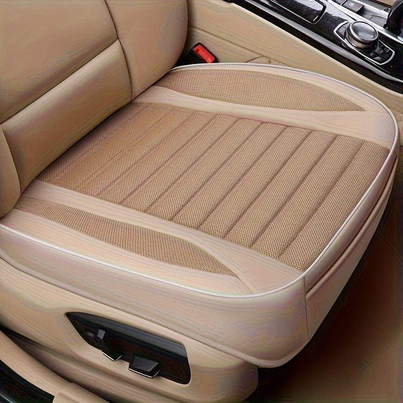 Hemp Fabric Car Seat Cushion Non-Slip Lightweight Universal Fit