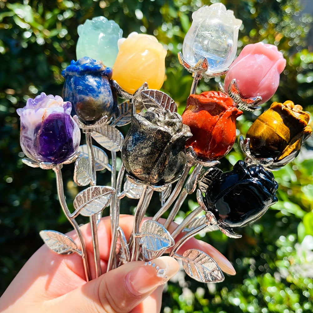 Cristal de cuarzo rosa para hacer joyería y decoración del hogar, piedra de sanación rosa