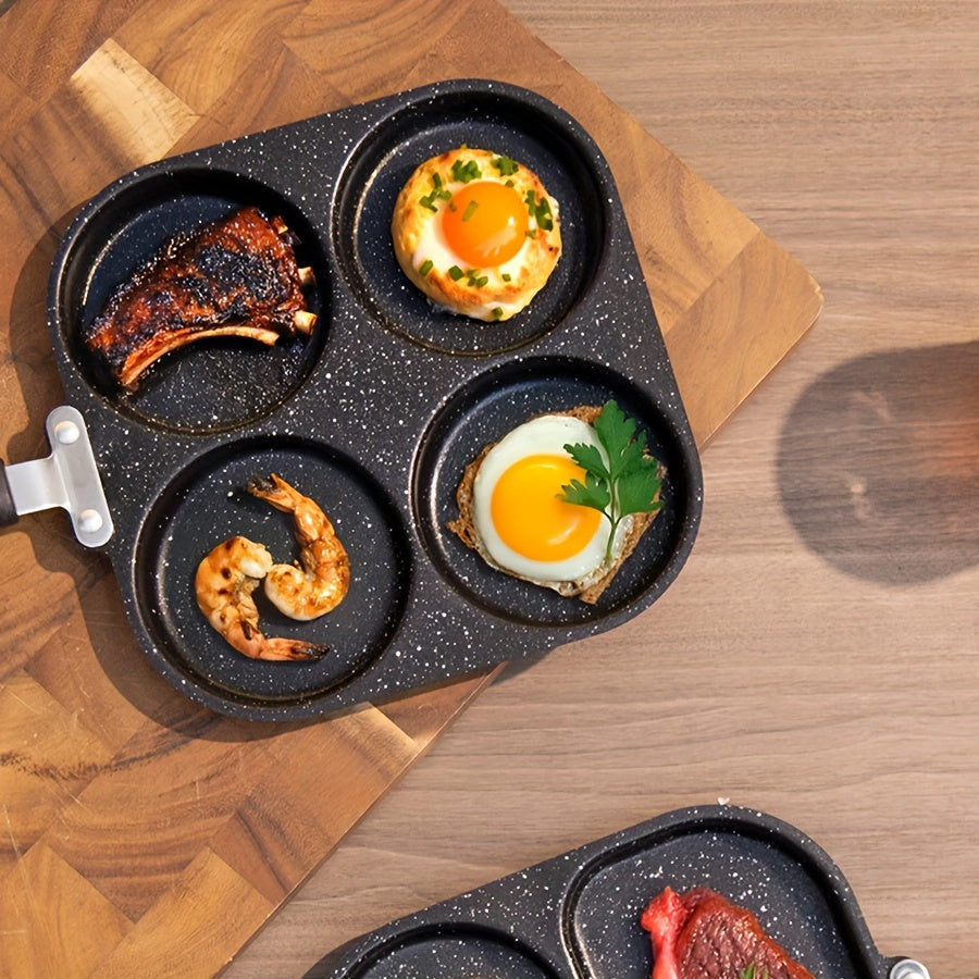 Stainless Steel Non-Stick Frying Pan 3/4-Section Heat-Resistant Handle for Cooking