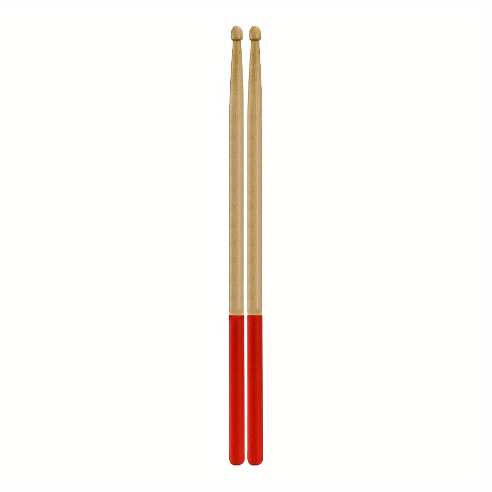 Maple Drumsticks with Non-Slip Rubber Handle for Beginners in 5 Colors