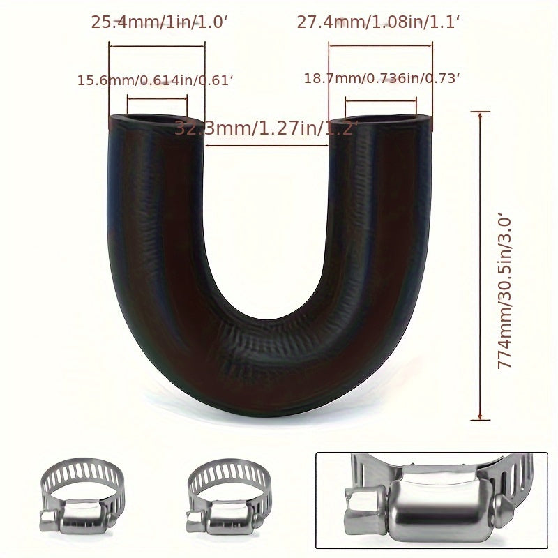 Bypass Hose for Heater Core Coolant Repair Connectors with Clamps