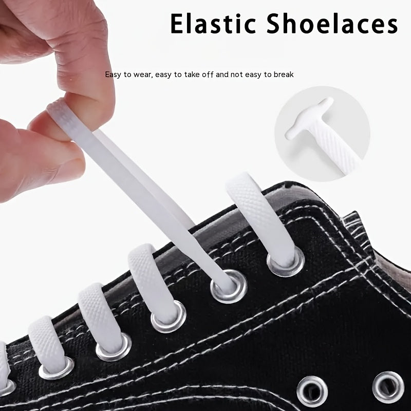 16 шт. силиконовых шнурков без узла для кроссовок и повседневной обуви