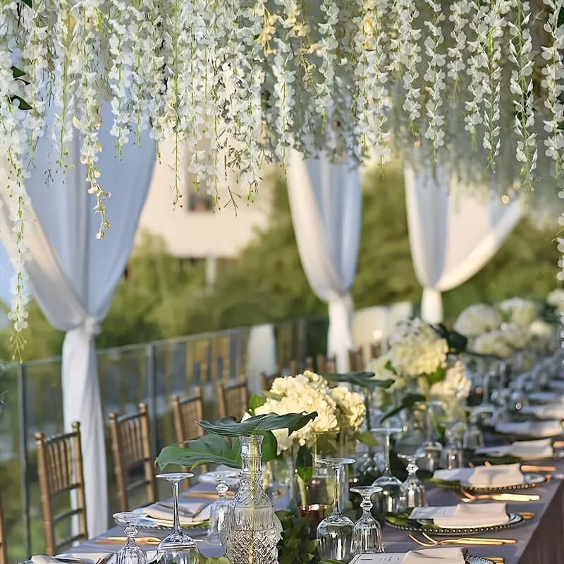 Set of 4 Wisteria Fake Flower Garlands 8.78 M for Home Decor Gardens Weddings