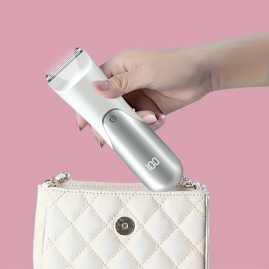 Men's Abdominal Body Hair Trimmer Electric Waterproof Razor with Guards