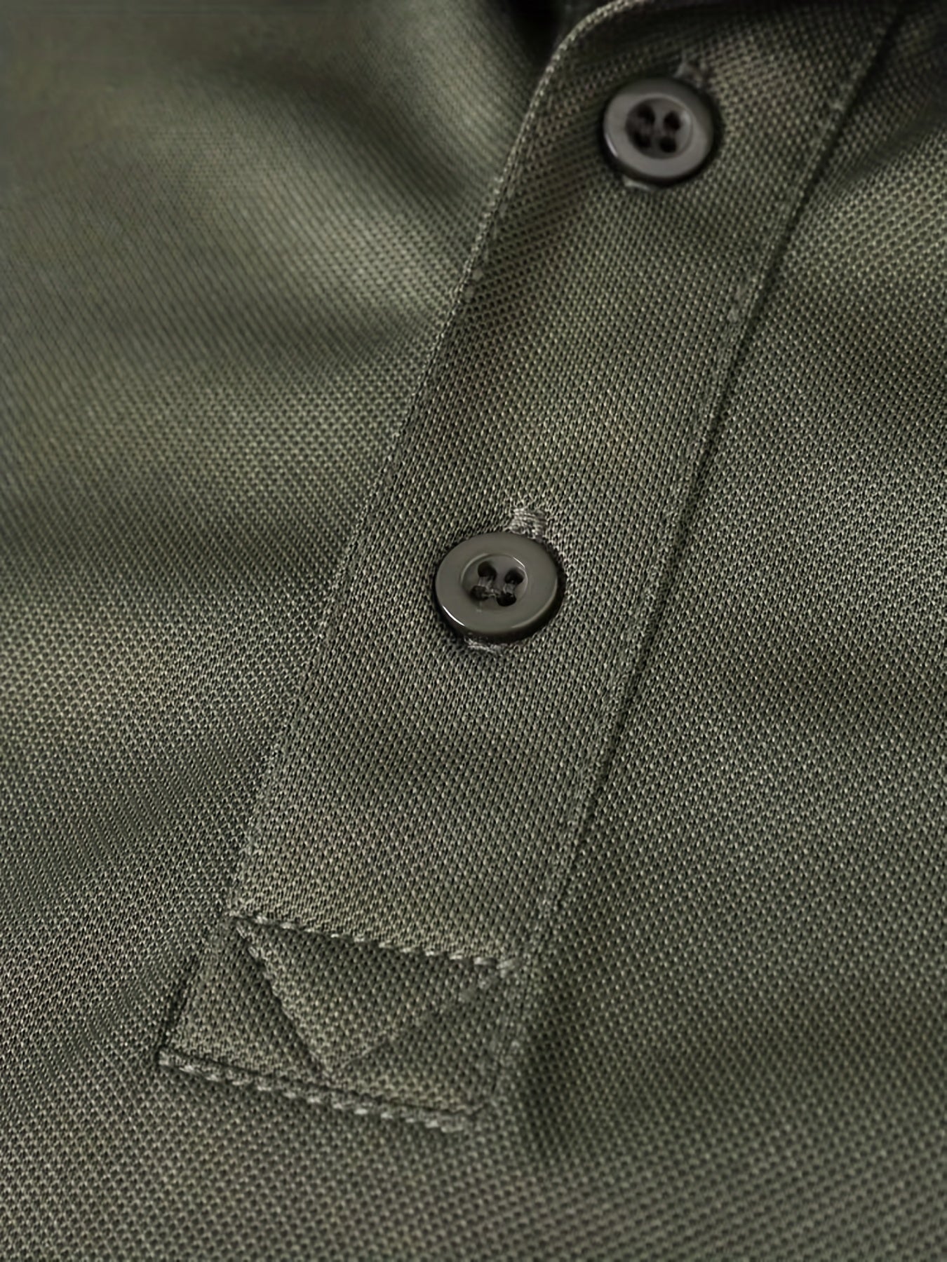 Men's Quick Dry Polyester Athletic T-Shirt Crew Neck Button Solid Color Moisture Wicking