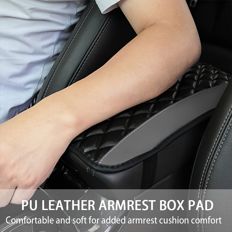 Car Interior Accessory Carbon Fiber Armrest Cover for Most Vehicles