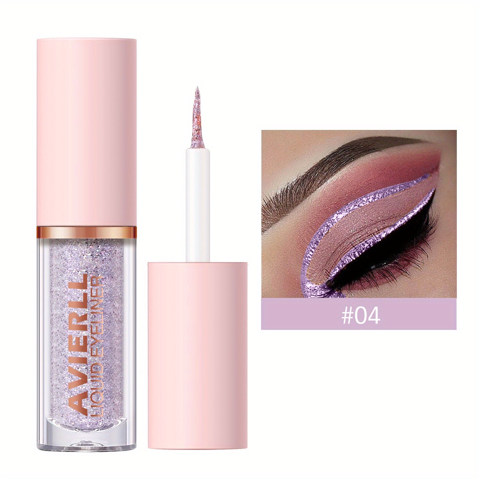 Women's Glitter Liquid Eyeliner Pen 10 Colors Waterproof Smudge-Proof