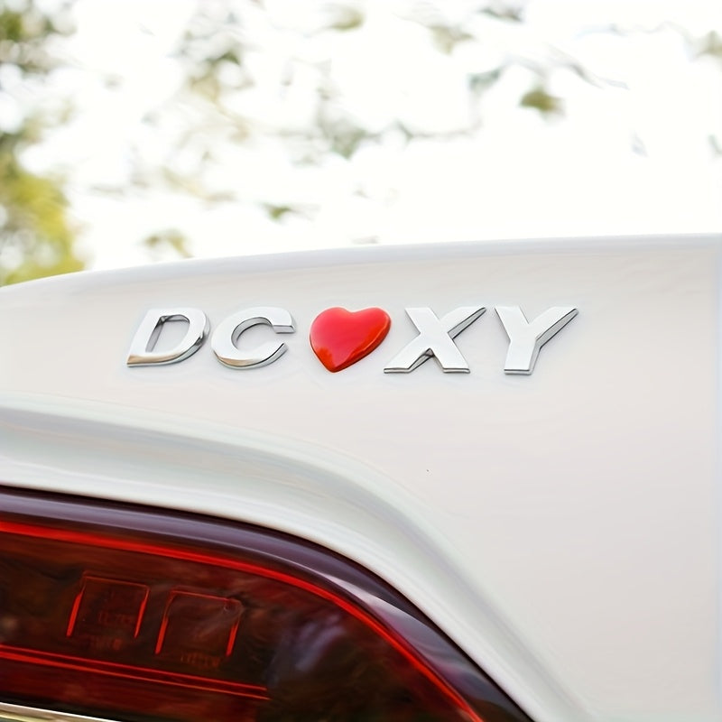 Car 3D Letter Car Stickers Metal Car Body Word Mark Silver Tail Mark