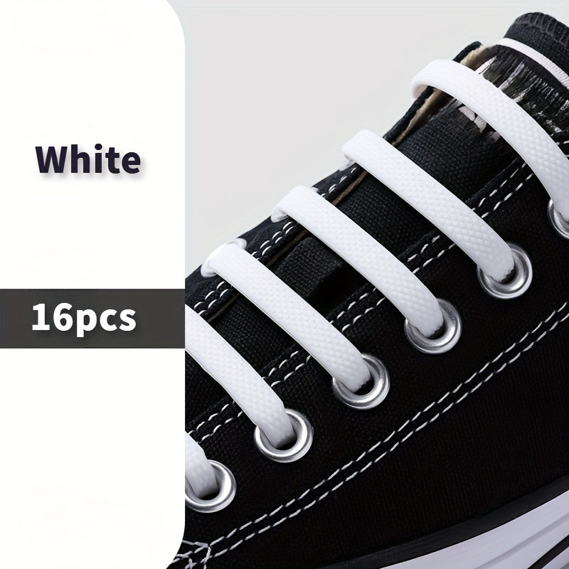 Unisex Elastic Silicone No-Tie Shoelaces for Sneakers and Casual Shoes