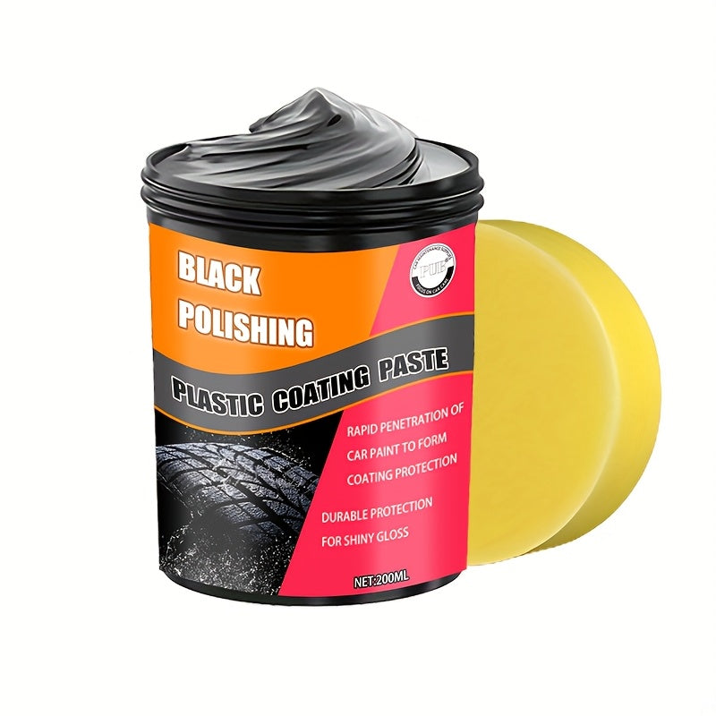 Pasta de pulir neumáticos y plástico todo en uno para cuidado del coche que restaura el brillo
