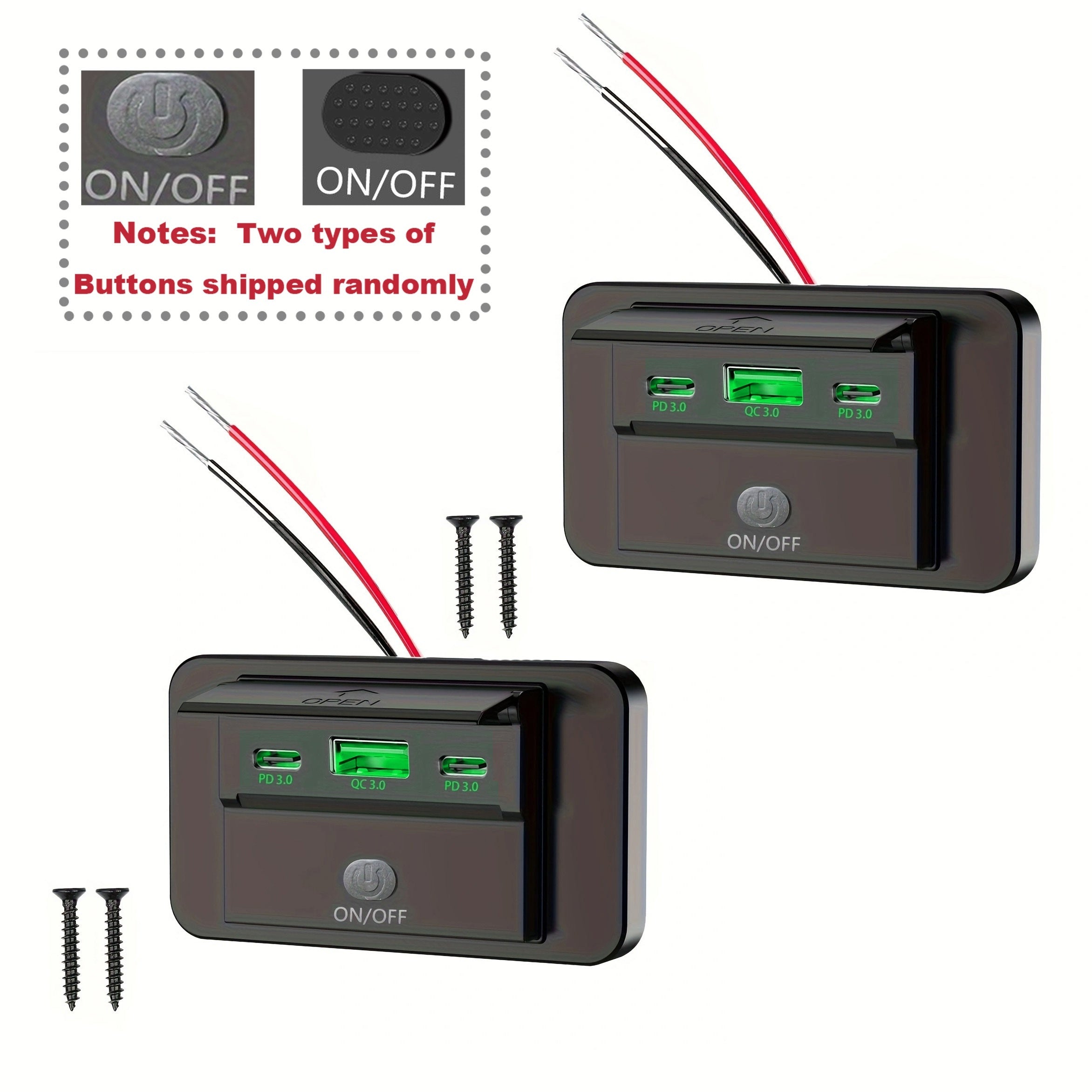 Ko‘p qurilmalik USB avtomobil zaryadlovchi tez zaryadlash uchun rozetka, avtomobillar, RVlar, qayiq uchun