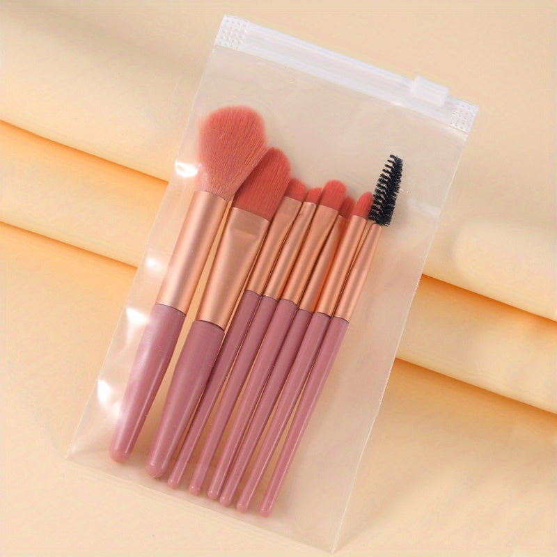 Women Mini Makeup Brush Set with Storage Bag Soft Hair for Face Eyes