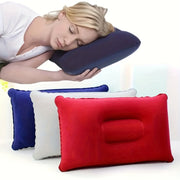 Inflatable Travel Pillow for Camping and Nap Portable Flocked PVC Square Pillow