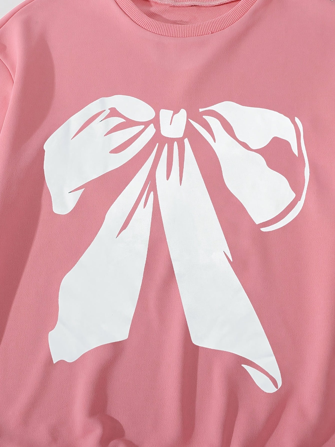 Girls Kids Hoodie and Jeans Set with Butterfly Pattern and Embroidered Bow