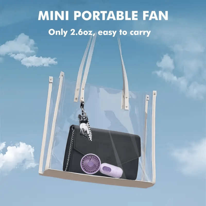 Mini Portable Handheld Fan with 3 Speeds USB Rechargeable Eyelash Fan for Office Travel Camping
