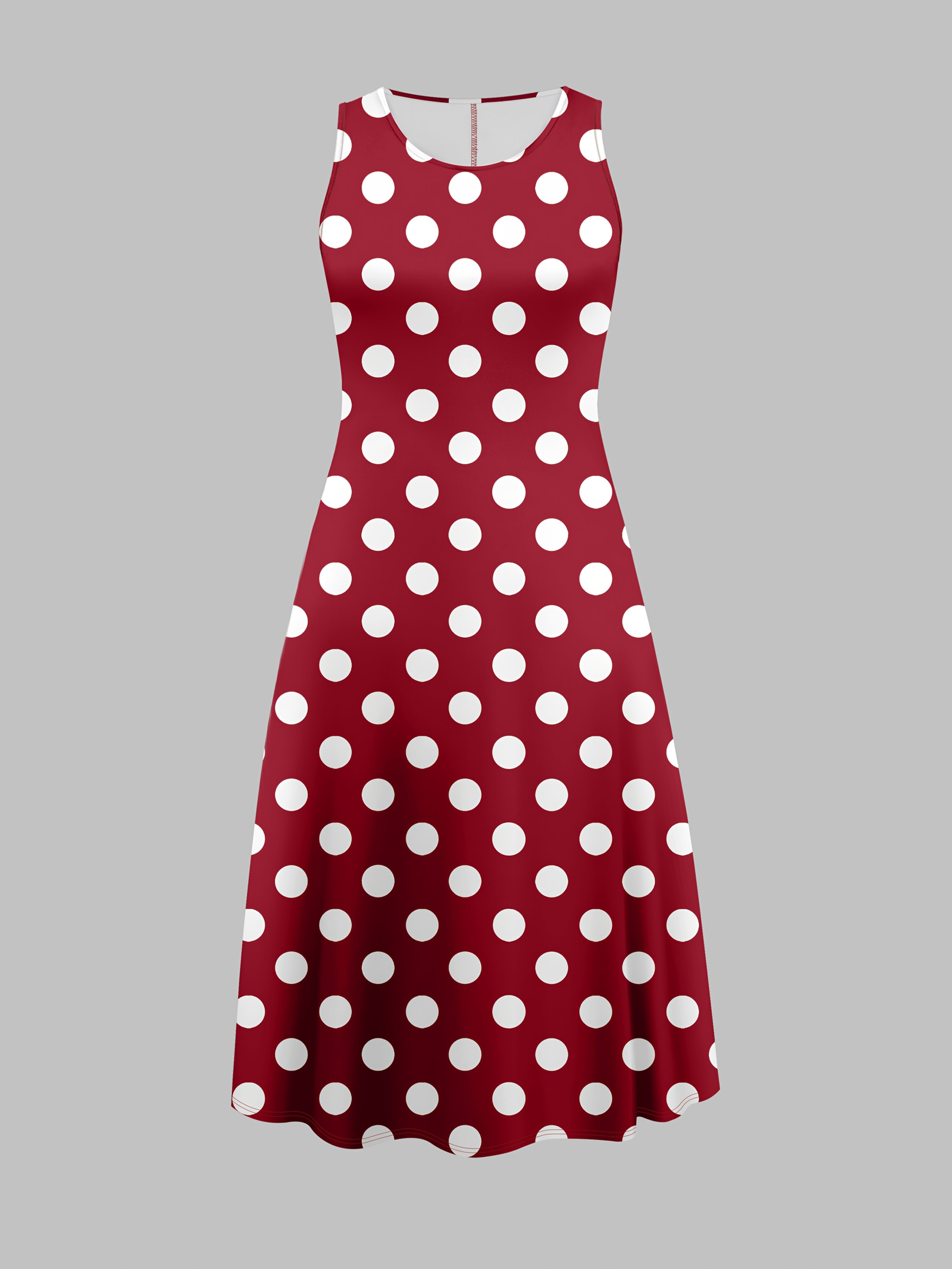 Plus-Size Green Polka Dot Midi Dress with Solid Cardigan Polyester Blend