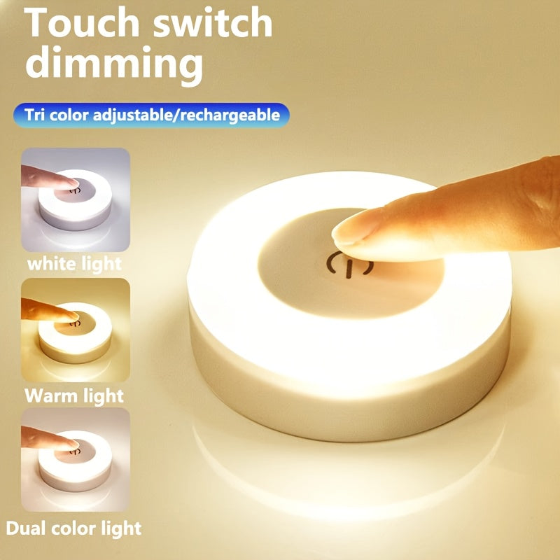 Luz de armario LED con colores ajustables, regulable, recargable por USB, magnética y de montaje en pared