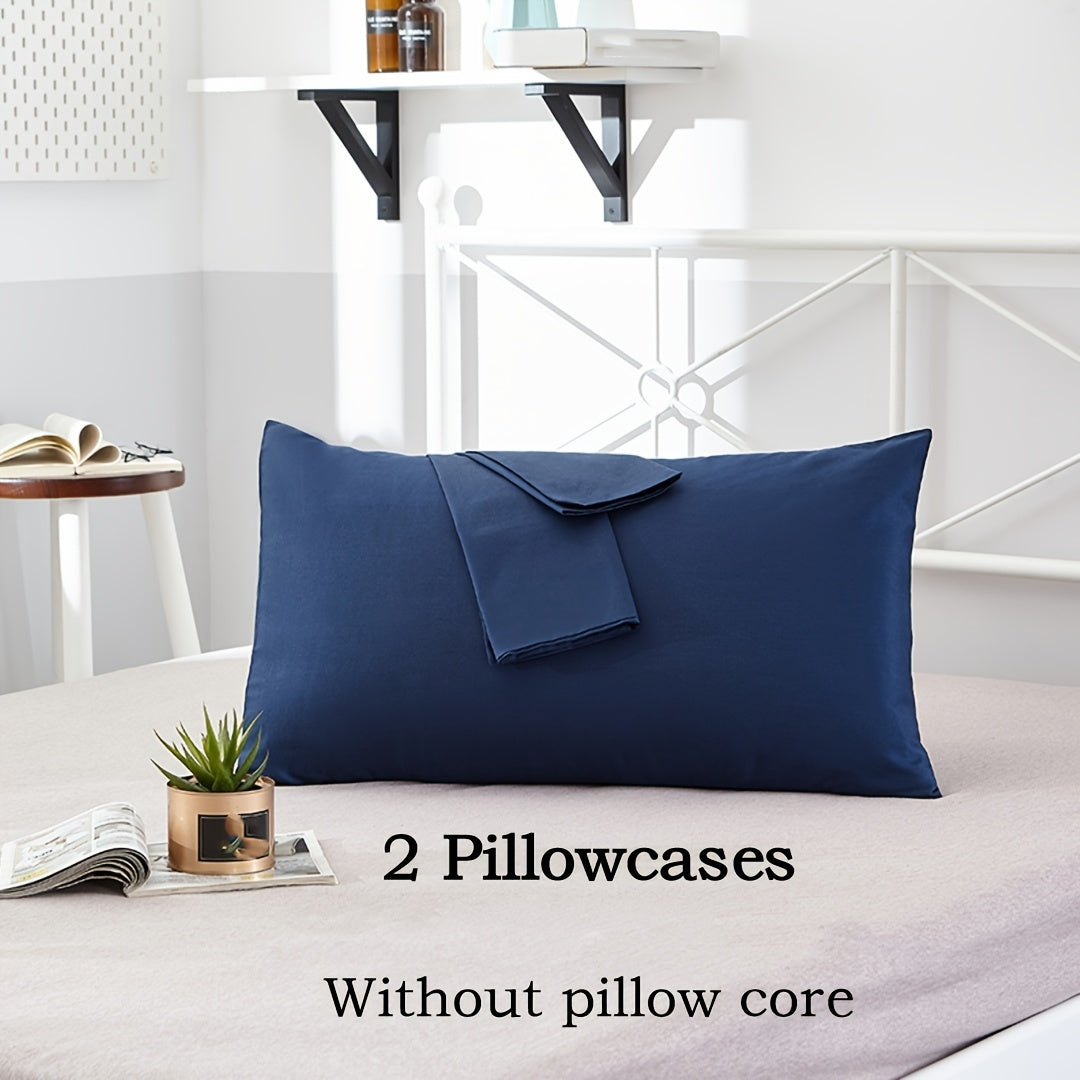 Polyester Pillowcases Set for Bedroom Breathable Soft Skin-Friendly