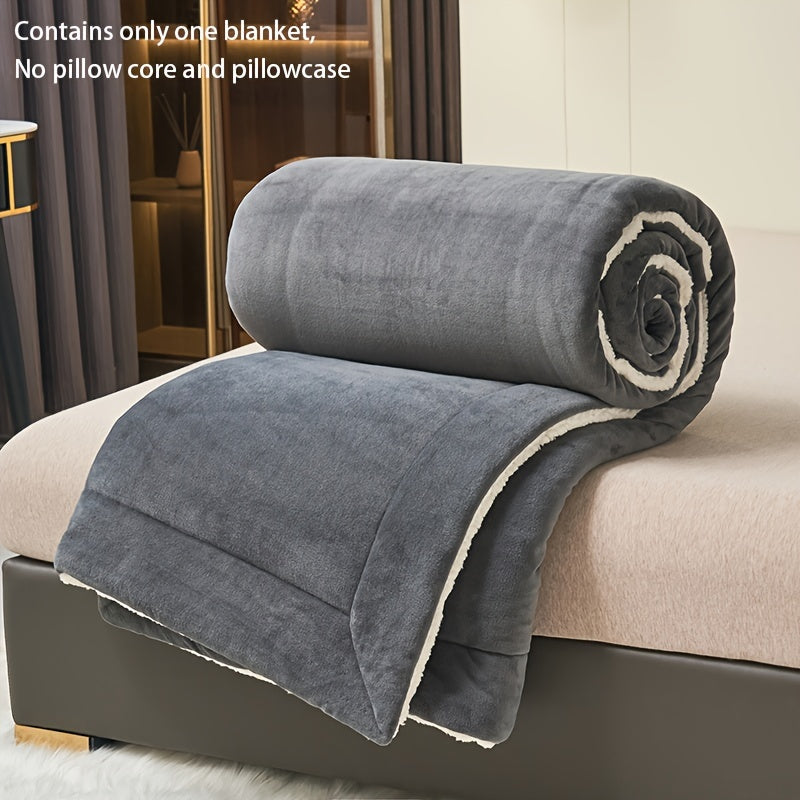 Укутайтесь в наш плюшевый двуслойный плед из молочного флиса - роскошно мягкий, уютный и легкий в уходе для использования на диване, кровати, в офисе или во время путешествий - идеальный подарок на все сезоны для любого!