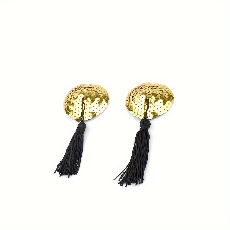 Adult Costume Accessories Heart-Shaped Sequin Chest Stickers for Flirting