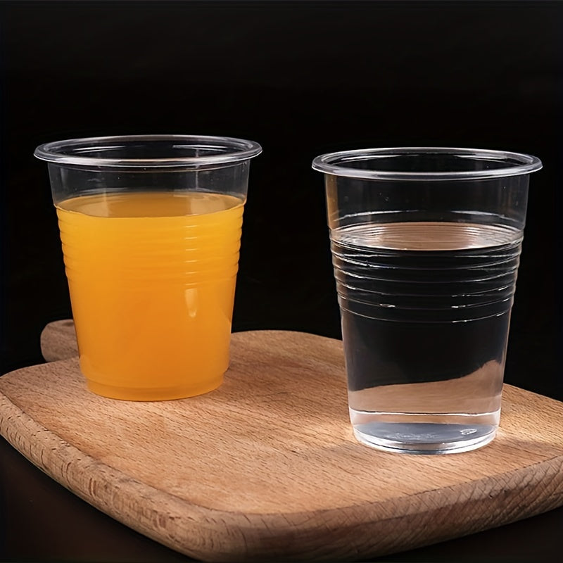 Bir martalik plastmassa stakanlar 50 ta, shaffof, qayta ishlash mumkin, bayramlar va tadbirlar uchun qalinlashtirilgan