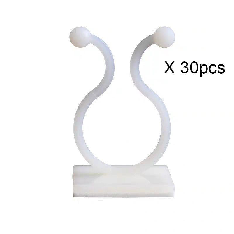 Self-Adhesive Plant Climbing Wall Fasteners Set of 10 or 30 White Garden Vines Support