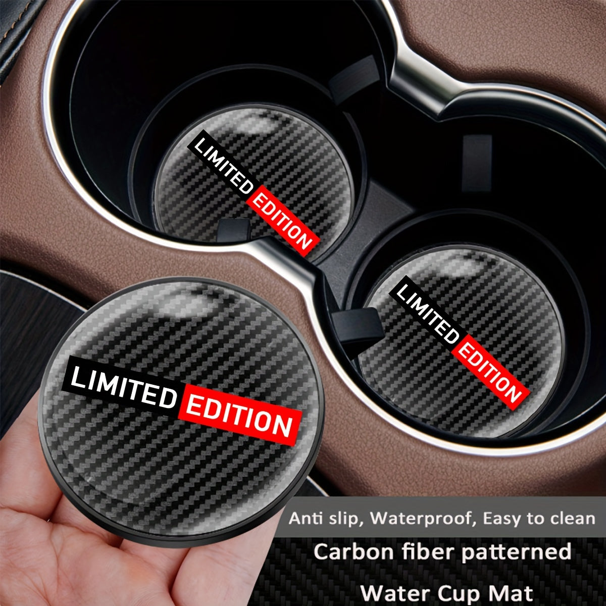 Подставка под стакан для автомобиля с противоскользящим вставкой универсального размера